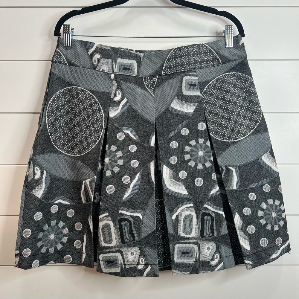 Desigual Stylish Gray Pleated Patterned Front Poc… - image 3