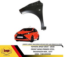 TOYOTA AYGO 2014 - 2018 FRONT WING LEFT PASSENGERS NEW INSURANCE APPROVED PRIMED