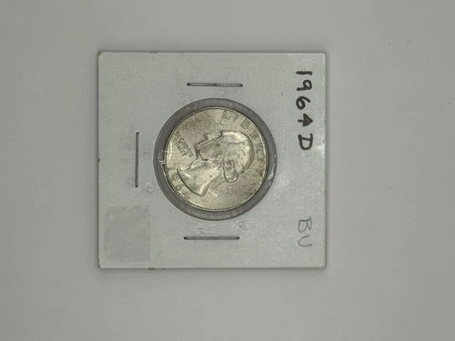 1964-D Washington Quarter – 90% Silver – Denver Mint – BU Appearance
