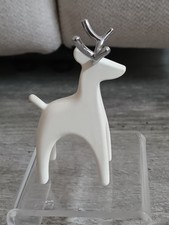Collectables Umbra White Deer Silver Antlers Ring Holder/ Ornament
