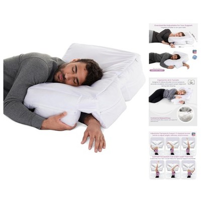 Wife Pillow - Adjustable Side Sleeper Pillow with Arm Tunnels for Shoulder Pa...