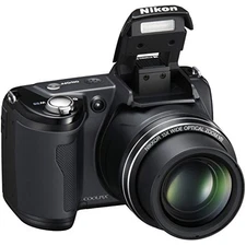 Nikon L105 12.1 MP Digital Camera with 15x Optical Zoom - Black (Renewed)