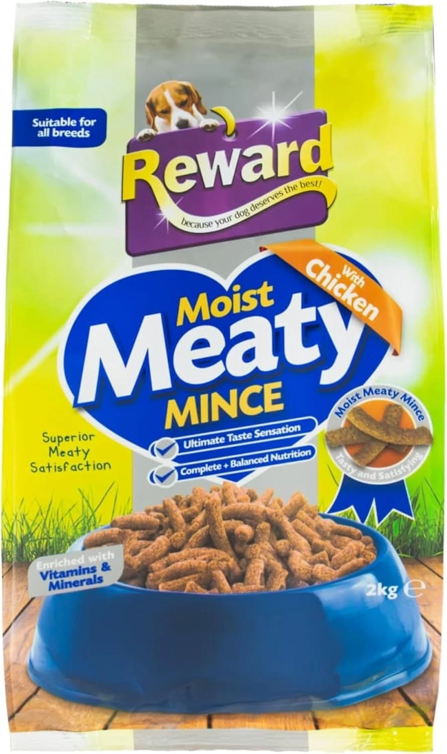 Reward Moist Beef Minced Adult Dog Food 3 x 2kg Each – Complete Balanced