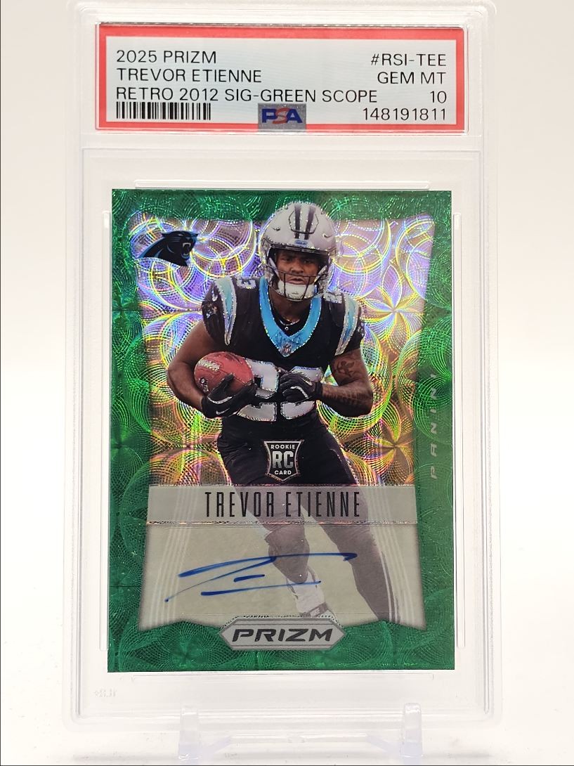 Trevor Etienne Panini Prizm Retro 2012 Signatures #RSITEE Green Scope
