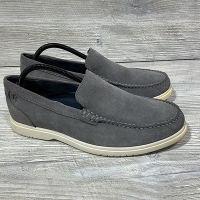 Rockport Jensen Mens Gray Suede Driving Loafers Slip Ons Casual Shoes Size 9 M