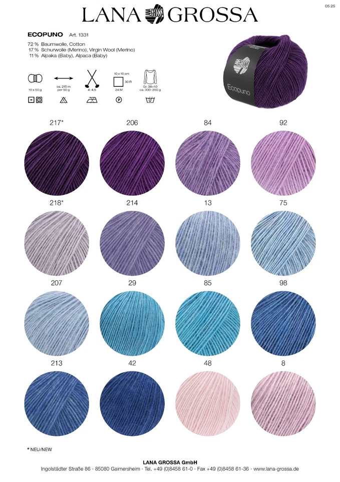 (179 €/kg):  50 g LG ECOPUNO,  flauschig, Pt. 332602, Fb. 049 #7002 - Bild 2 von 4