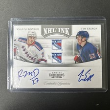 2011-12 Panini Playoff Contenders - Nhl Ink Duals McDonagh Erixon #10 /300