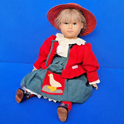 SIGIKID PUPPE GÄNSELIESEL DOLL POUPEE 48 CM TRACHT 80/90ER JAHRE