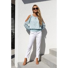 Etcetera Janis Cold Shoulder Silk Blend Flora...