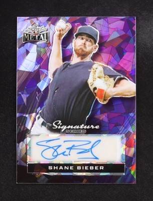 SHANE BIEBER 2024 Leaf Metal Signature Series Autograph ''Purple Crystal'' #1/1  