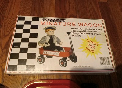 Vtg Speedway Series MINIATURE RED METAL WAGON   Dolls Plush 13'' NEW Open Box