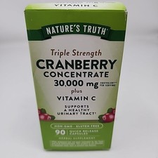 Nature's Truth 30,000mg Cranberry Concentrate W/ Vitamin C-90 Capsules 03/27