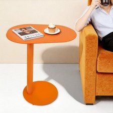 Load 16.53lbs Floorstanding C-Shaped Metal Side Table 20 x 14-inch Tabletop