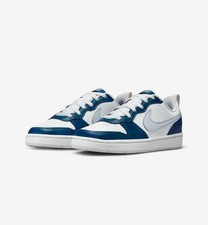 Big Kid's Nike Court Borough Low 2 GS White Blue Platinum BQ5448 121