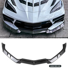 Carbon Fiber Front Bumper Lip Splitter Abs Fits Chevrolet Corvette C8 2020-2025