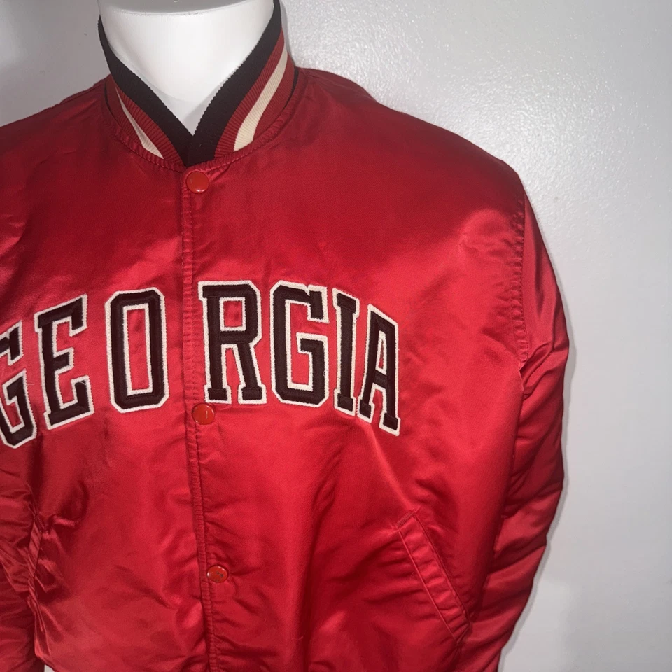Chaqueta De Colección Años 90 Georgia Bulldogs Starter Talla L Hecha en EE. UU. Foto 3 de 4