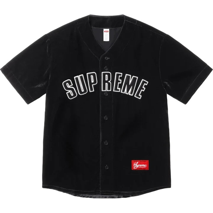 トップス supreme Velvet Baseball Jersey XL Supreme Velvet Baseball Jersey Black | eBay