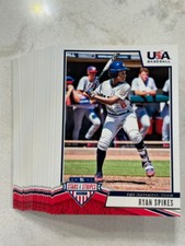  Lot (50) RYAN SPIKES Rays 2019 Panini Stars & Stripes USA Baseball cards