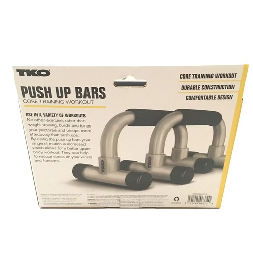 TKO Core Entrenamiento Entrenamiento Ejercicio Barras Push Up Set de 2 - Imagen 2 de 2