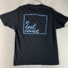 Vintage T Shirt Mens Large A Lost Cause Black Made In USA