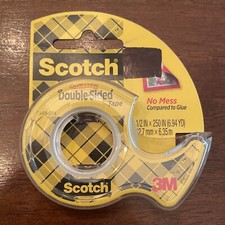 Scotch Double-Sided Tape w Dispenser Permanent Photo Safe 1/2 in x 250 in