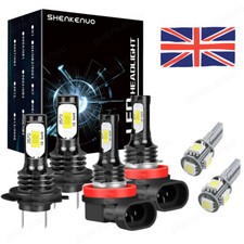 FOR Volvo C30 6000K White LED Xenon HID Low/Fog/Side Headlight Bulbs Set 6PC