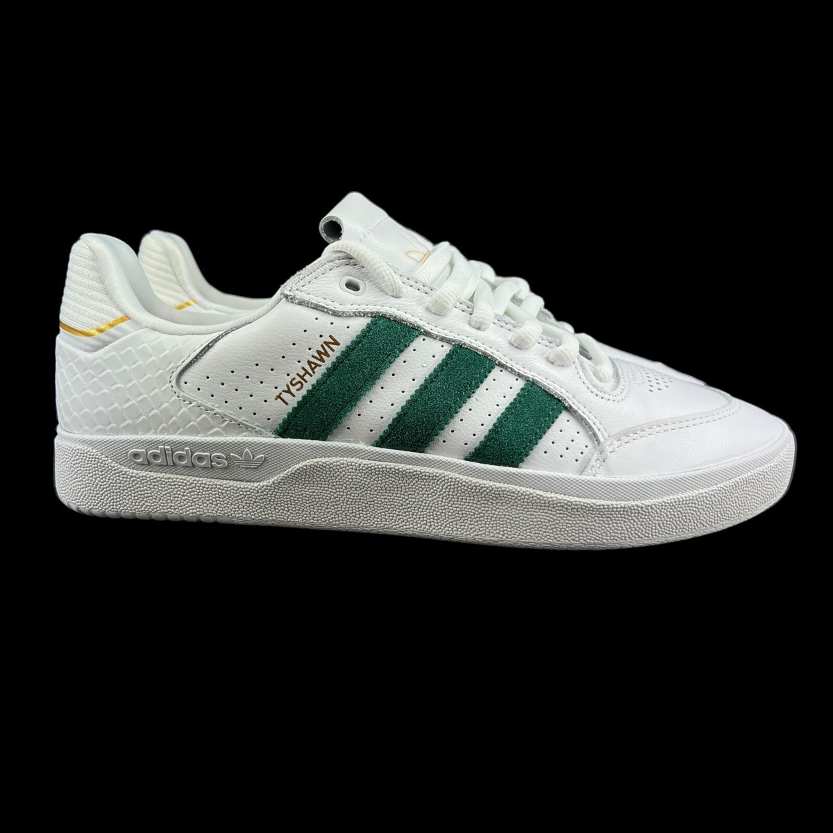 Adidas Tyshawn Low Cloud White Green Gold Shoes GY6954 Men's