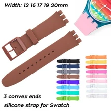 Soft Silicone Strap for Swatch Jelly Skin Classic Watch Band 12 16 17mm 19 20mm