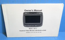 Invision Headrest Video Monitor owners manual 0701-AX,BX,AG,AM/REV2/2G/3