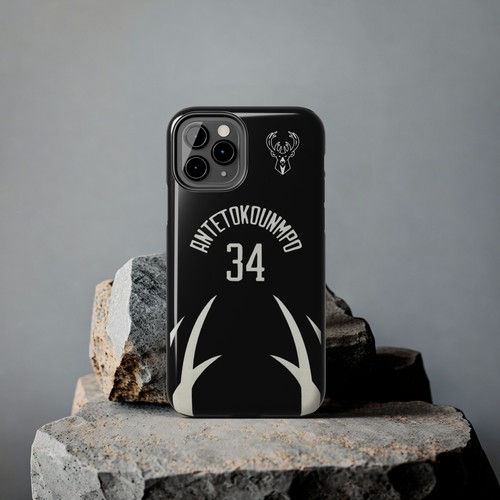 Giannis Antetokounmpo Milwaukee Bucks - Basketball iPhone und Samsung Hülle schwarz - Bild 1 von 43