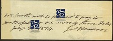 JAMES MONROE - SIGNED CHECK / SIGHT-DRAFT  -  AS SEC OF STATE - WAR OF 1812