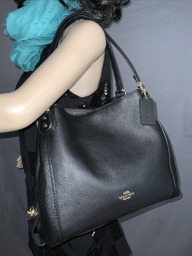 coach pebbled leather edie 31 shoulder bag