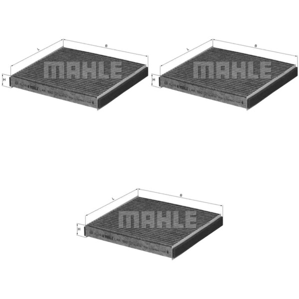 3X Mahle / Knecht Innenraumfilter Innenraumluft Pollenfilter LAK 490-image