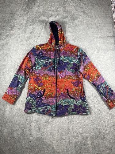 Parsley & Sage Sweater Womens XL Full Zip Hoodie Abstract Artsy Lagenlook
