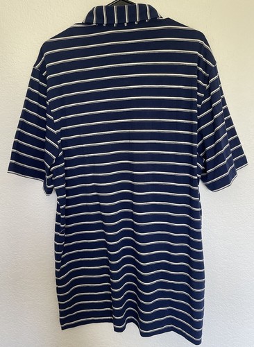 Masters Classics Polo Golf Shirt Blue White Short Sleeve Pima Cotton Blend XL - Picture 2 of 5