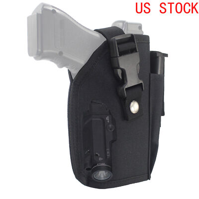 OWB Gun Holster with Mag Pouch for Pistols with Laser or Light--Choose Gun Model