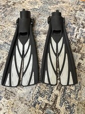 Atomic Aquatics Open-heal Split Fins for Scuba Diving size Small Silver