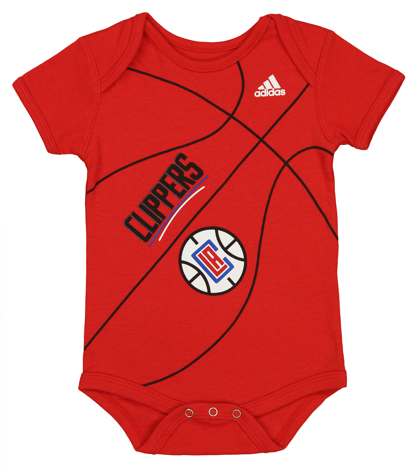Кроссовки Adidas NBA для новорожденных Los Angeles Clippers Fanatic Creeper, красные