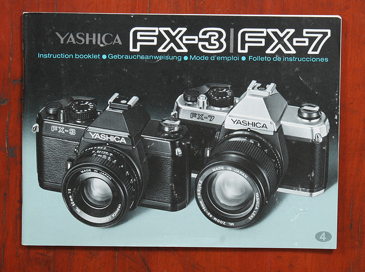 その他 4. YASHICA FX-3/FX-7 INSTRUCTION BOOK/147929 | eBay