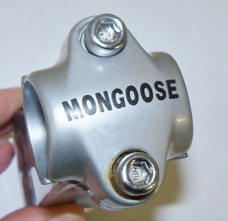 BMX MONGOOSE THREADLESS SILVER BICYCLE STEM BIKE PARTS 436 - Image 2 of 2