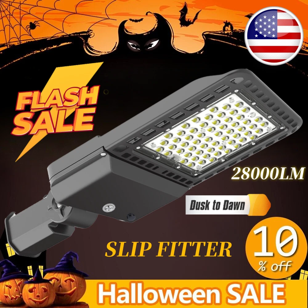 200W LED Parking Lot Lights Street Light Shoebox Pole Light Fixture Dusk to Dawn