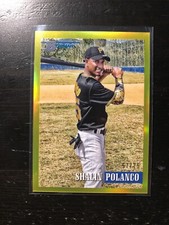 2021 Bowman Heritage Yellow Chrome Refractor /75 Shalin Polanco #17 Card PWE
