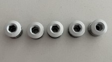 OLD SCHOOL BMX NEW POWER DISC CHAINRING Fixing BOLTS WHITE STEEL SINGLE GEAR