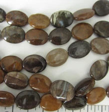 5 Strands Gemstone Bead Lot 13 x 18mm Oval Jasper Destash 98