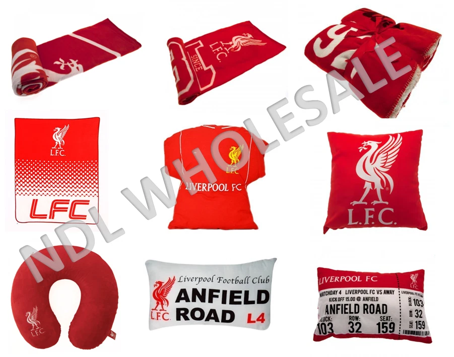 LIVERPOOL FC Fleece Blanket Sherpa Throw Neck Cushion Birthday Christmas Gift