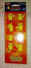 Stickers Pokemon Pikachu 2 Sheets Sealed NIP Nintendo 1999 Sticker Time
