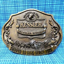 Kessler American Whiskey Promo Belt Buckle Vintage 1993 Limited Edition  .XTT181