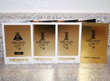 4 x PACO RABANNE 1 Million Toilette Elixir Parfum Intense 0.05oz /1.5mL sample