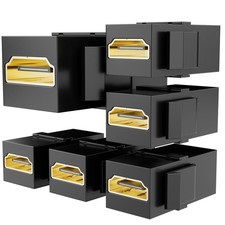 PANPEO 6-Pack HDMI Keystone, Keystone Jack 4K Female to 6 Pack - Black