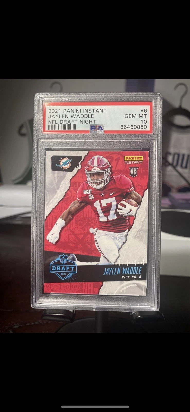 Jaylen Waddle Panini Instant NFL Draft Night #6 Base